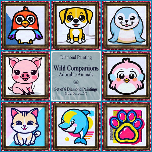 Wild Companions - 8 Diamond Painting Set